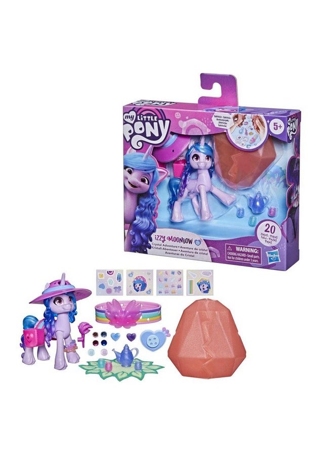 my little Pony - A New Generation Movie Crystal Adventure Izzy Moonbow  3Inch Purple Pony Toy Surprise Accessories Friendship Bracelet - Image 1