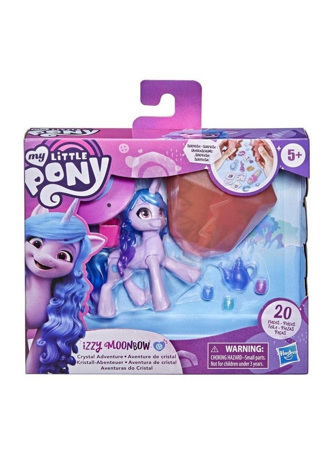 my little Pony - A New Generation Movie Crystal Adventure Izzy Moonbow  3Inch Purple Pony Toy Surprise Accessories Friendship Bracelet - Image 1