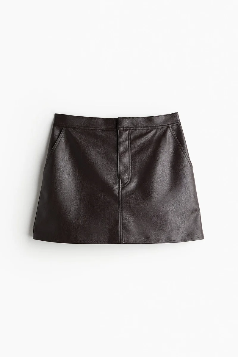 H&M Coated mini skirt