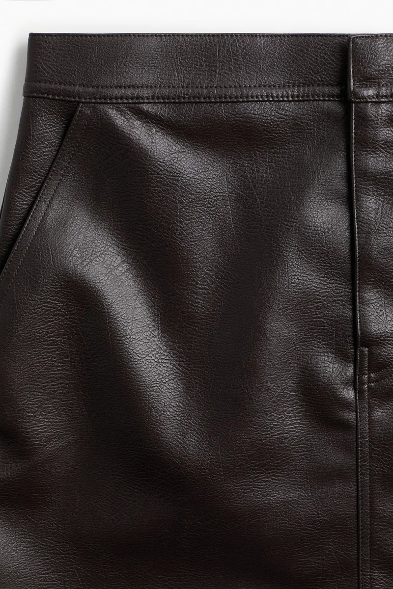 H&M Coated mini skirt