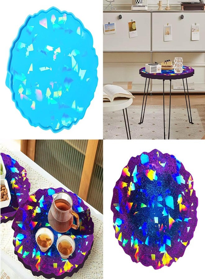 KODASW Irregular Shape Tray Molds DIY Earring Jewelry Storage Tray Holographic Resin Mold Plate Dish Container Resin Mold Silicone, As Picture Shows - Image 3