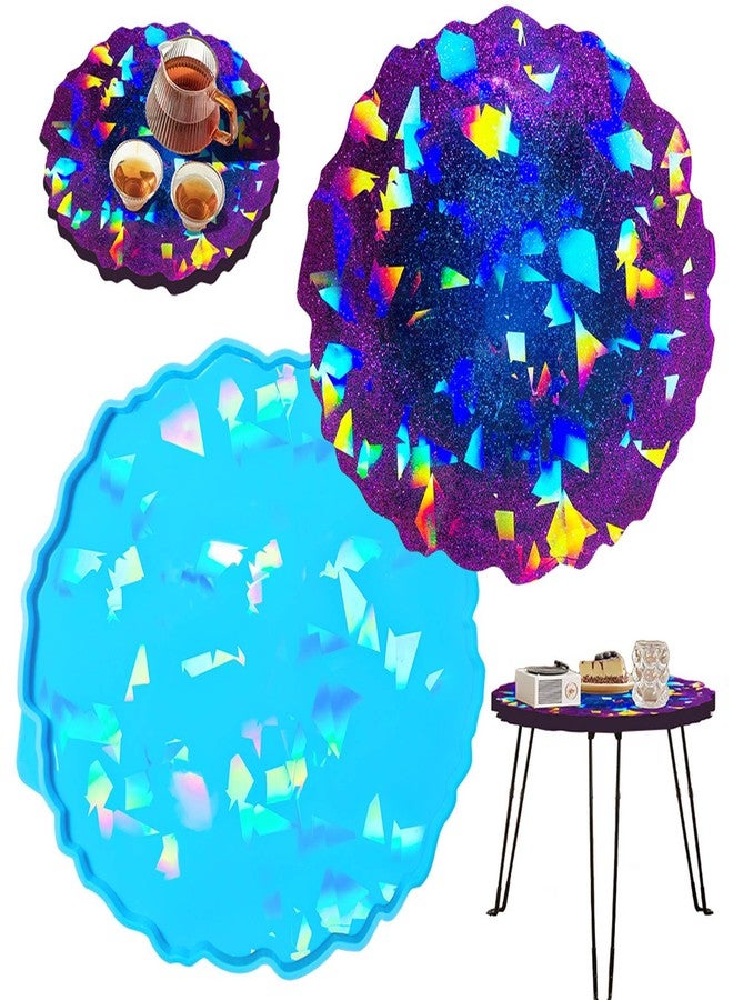 KODASW Irregular Shape Tray Molds DIY Earring Jewelry Storage Tray Holographic Resin Mold Plate Dish Container Resin Mold Silicone, As Picture Shows - Image 2