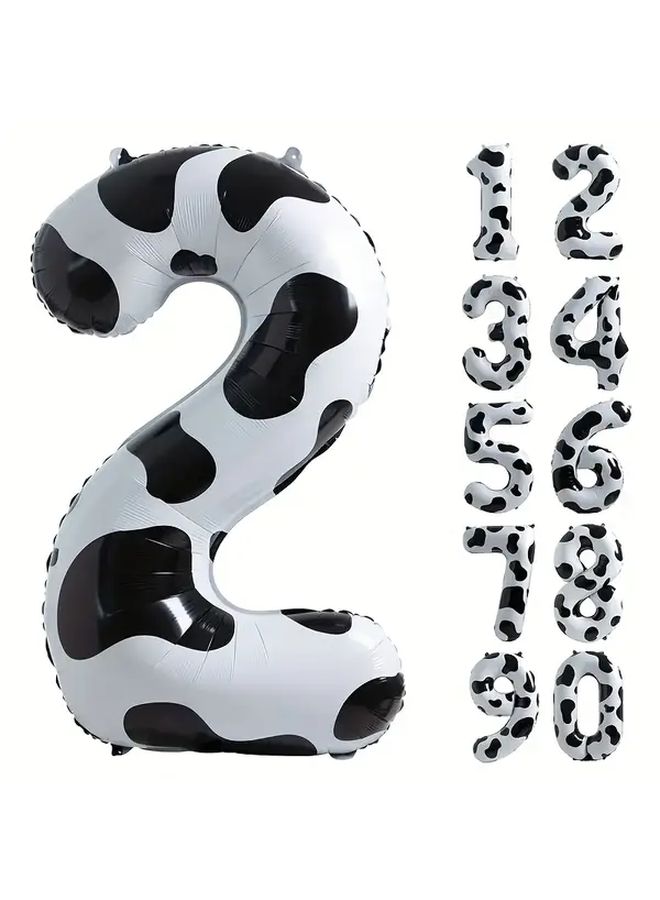 40 Inch Cow Print Number 3 Foil Balloons Party Supplies For Birthday Graduation Decor - Image 4