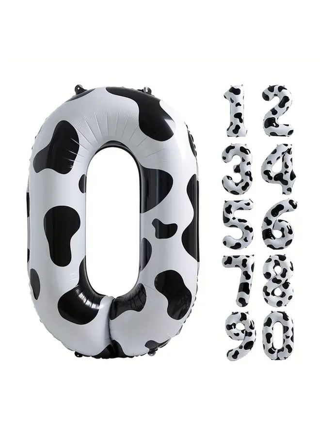 40 Inch Cow Print Number 3 Foil Balloons Party Supplies For Birthday Graduation Decor - Image 2