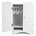 BABESIDE Wooden Baby Dolls Closet with 10 Hangers Shelf 1216 Inch Doll Wardrobe for Baby Doll Clothes Storage Magnetic Closure Easy Assembly Baby Doll Accessories Furniture - Image 2