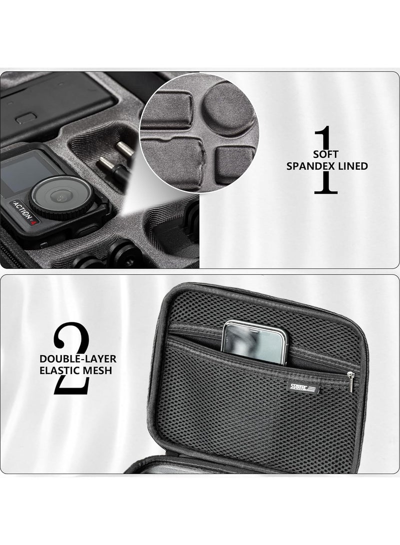 general Suitable for DJI Osmo Action 4 / Action 3 Adventure Combo Camera Suitcase.PU Leather Travel and Storage Bag, Compatible with DJI Osmo Action 4 / Action 3 Adventure Combo Accessories - Image 3