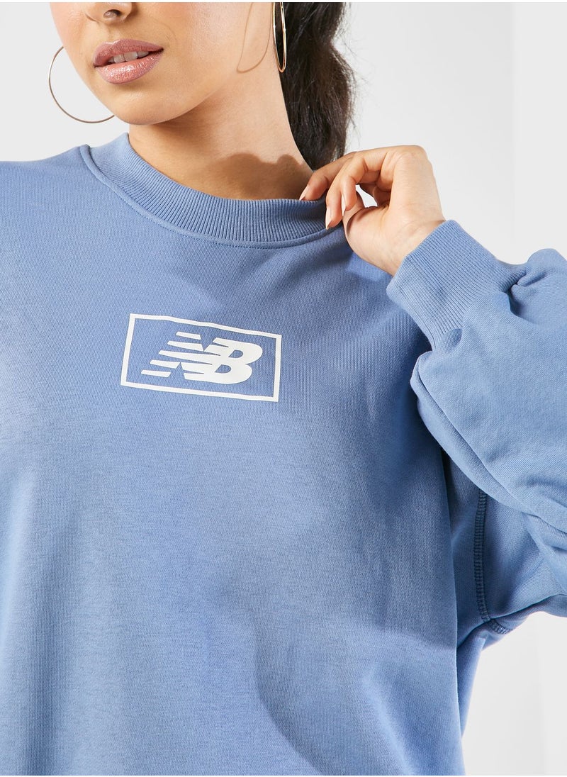 New Balance - Essentials Graphic Terry Sweatshirt - Image 1