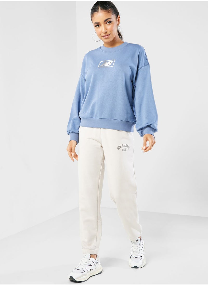 New Balance - Essentials Graphic Terry Sweatshirt - Image 1