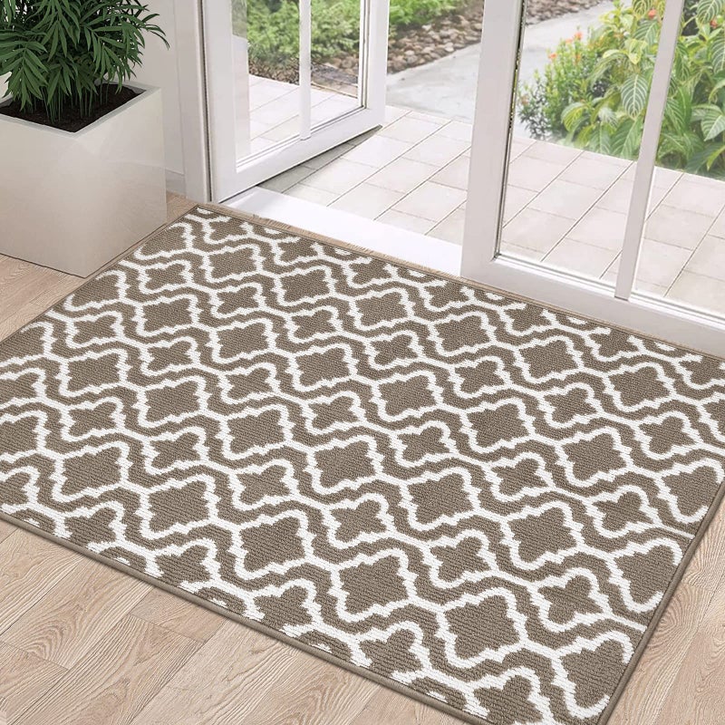 HEBE Indoor Door Mat 32"x48" Non Slip Front Door Welcome Mats Washable Shoe Mats Dirt Trapper for Entryway Low Profile Kitchen Carpet for Entrance Hallways Entrance Mat for Dogs - Image 1