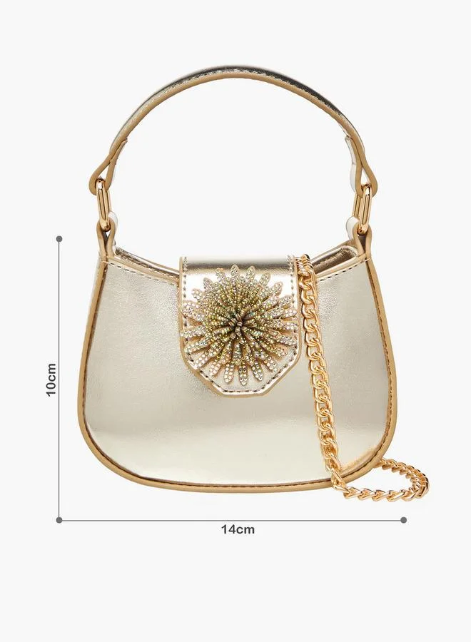 سيليست Embellished Crossbody Bag with Chain Strap Ramadan Collection