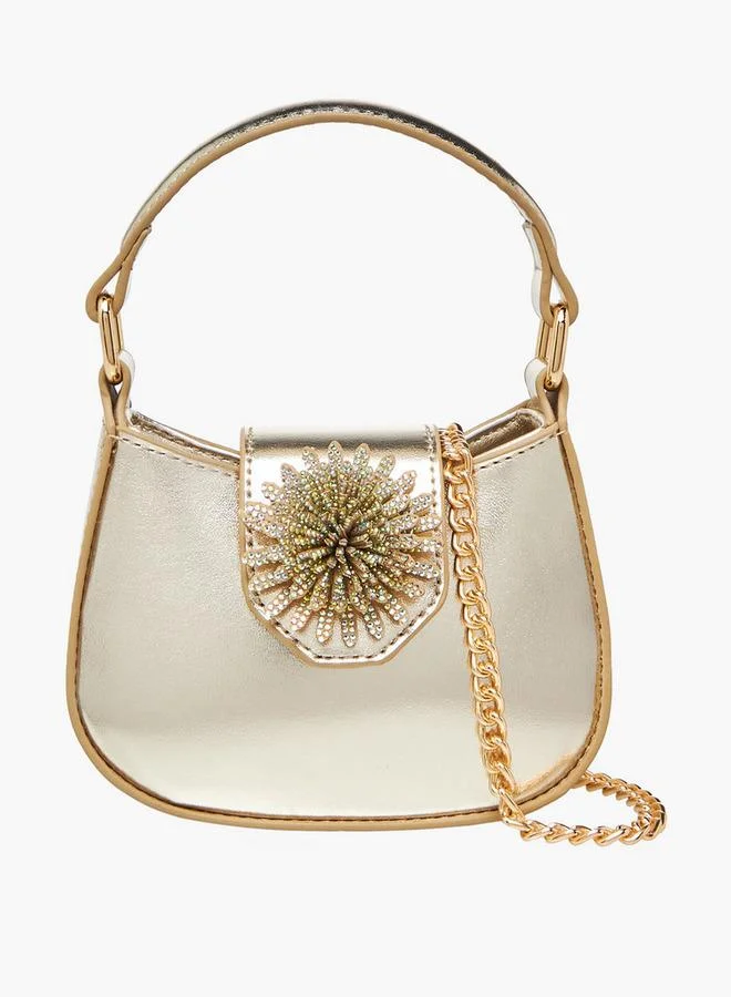 سيليست Embellished Crossbody Bag with Chain Strap Ramadan Collection
