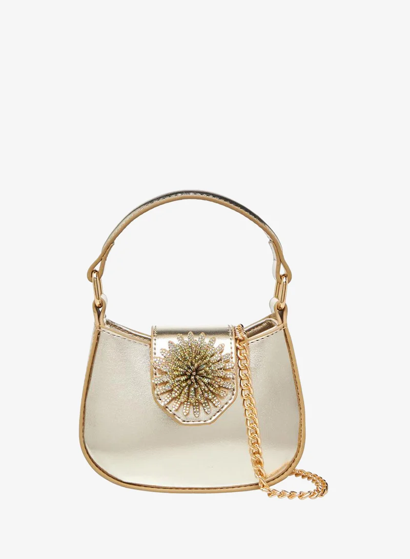 Celeste Embellished Crossbody Bag with Chain Strap Ramadan Collection