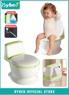 Baby Potty Training Seat, Kid Size Potty, Realistic Potty Training Toilet with Lid Back, Babies Toilets with a Brush and 100pcs Clean Bag, for Toddlers Infants Kids Boys Girls, Easy to Empty and Clean - pzsku/Z788E585F697850499B28Z/45/_/1716169209/4250a523-4f80-4736-a97b-8336754f8974