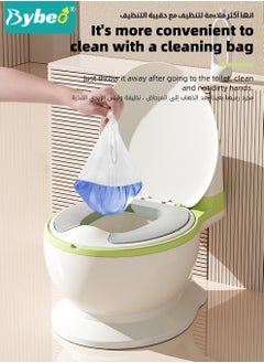 Baby Potty Training Seat, Kid Size Potty, Realistic Potty Training Toilet with Lid Back, Babies Toilets with a Brush and 100pcs Clean Bag, for Toddlers Infants Kids Boys Girls, Easy to Empty and Clean - pzsku/Z788E585F697850499B28Z/45/_/1716169270/afe810d7-c0c8-4250-a81a-0bb2055d4e85