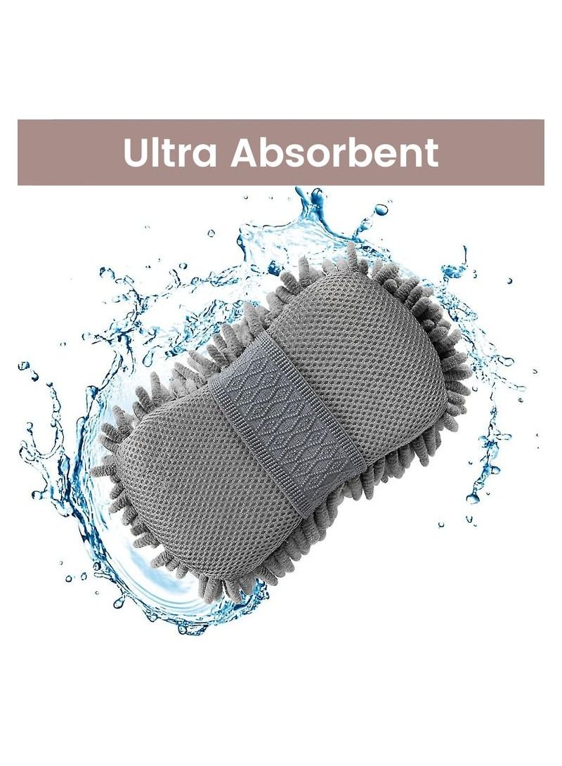 KENAAN INTL Microfiber Sponge  For Car Cleaning, Fine Fiber Wash Sponge, Chenille Car Cleaning Sponge- KENAN 1 Pc - Image 5