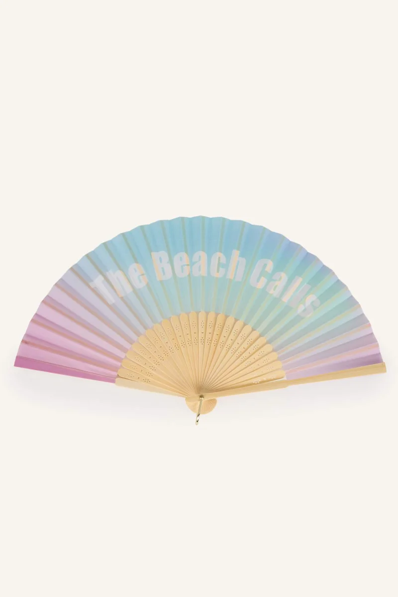 Blue Hand Fan