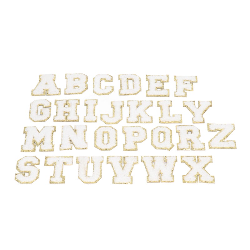26 Pcs Letter Patches A to Z White Letter Patches DIY Personalized Decorative Repairing Embroidered Sewing Patches - Image 2
