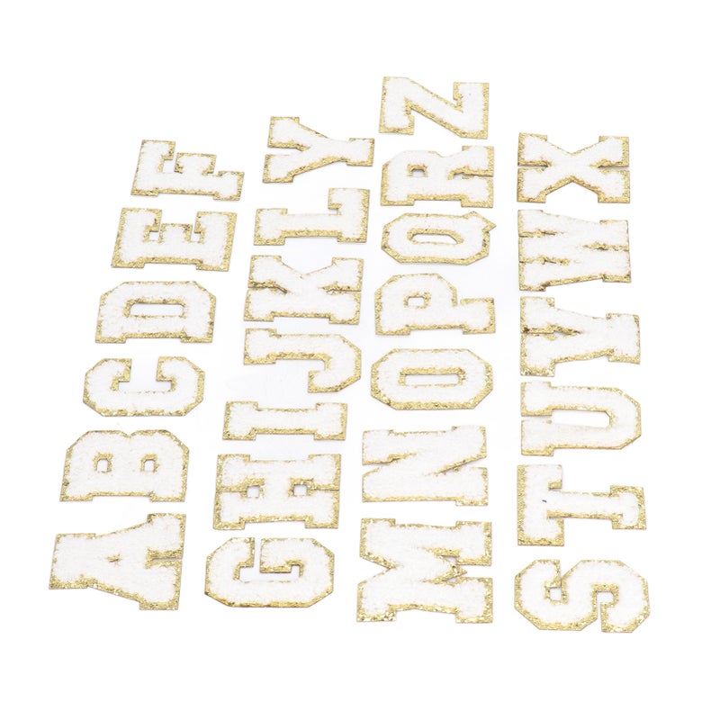 26 Pcs Letter Patches A to Z White Letter Patches DIY Personalized Decorative Repairing Embroidered Sewing Patches - Image 4