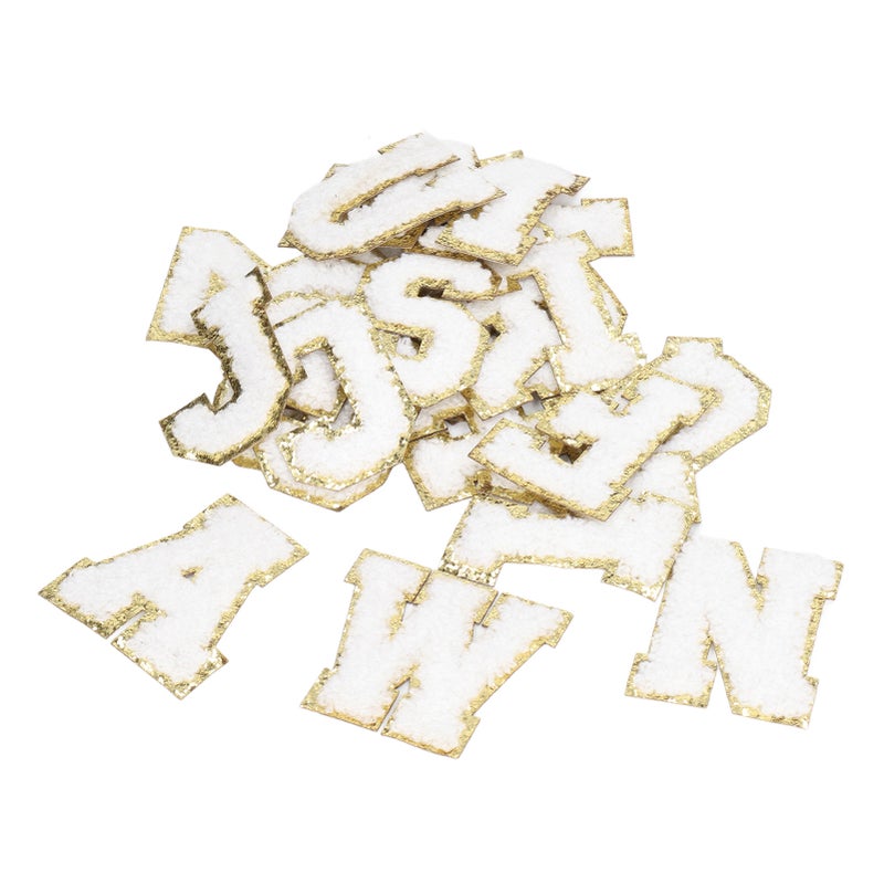 26 Pcs Letter Patches A to Z White Letter Patches DIY Personalized Decorative Repairing Embroidered Sewing Patches - Image 3