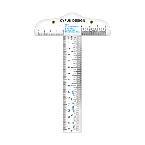 CYFUN DESIGN 6 Inches Acrylic Clear T-Square Ruler,1 Pack,T Square Ruler,Transparent,T Ruler,for Crafting Drafting and General Layout Work Art Framing & Drafting Scrapbooking Crafting Arts Crafts Supplies Tools - Image 1
