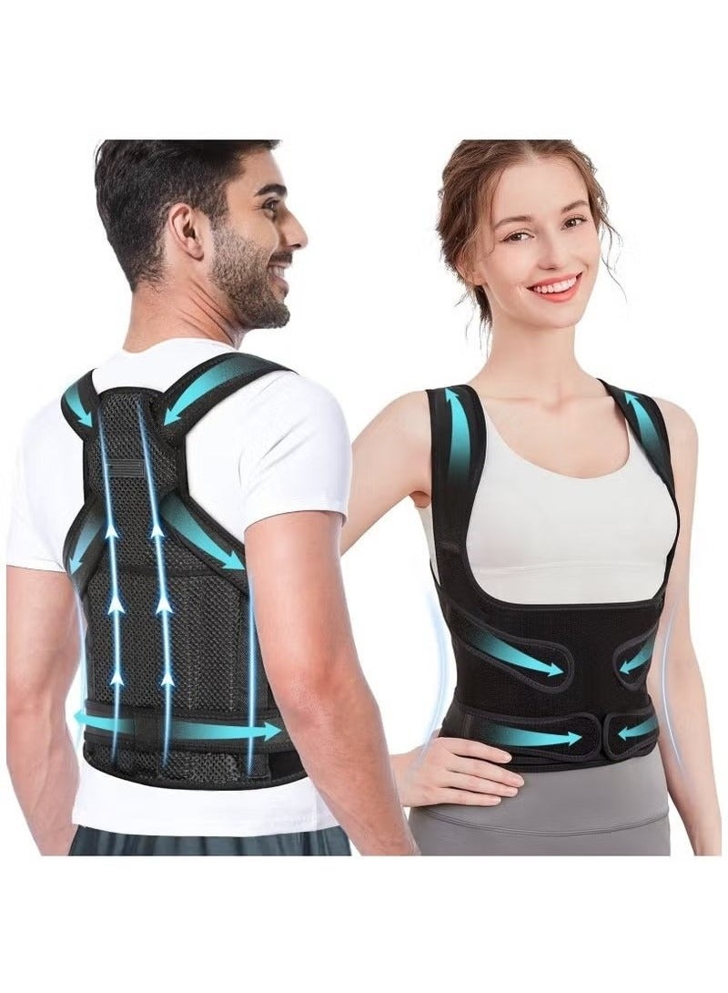 Bukela Back Brace and Posture Corrector for Unisex Back Straightener Scoliosis and Hunchback Correction Back Pain Spine Corrector Support Adjustable Posture Trainer  - Image 1
