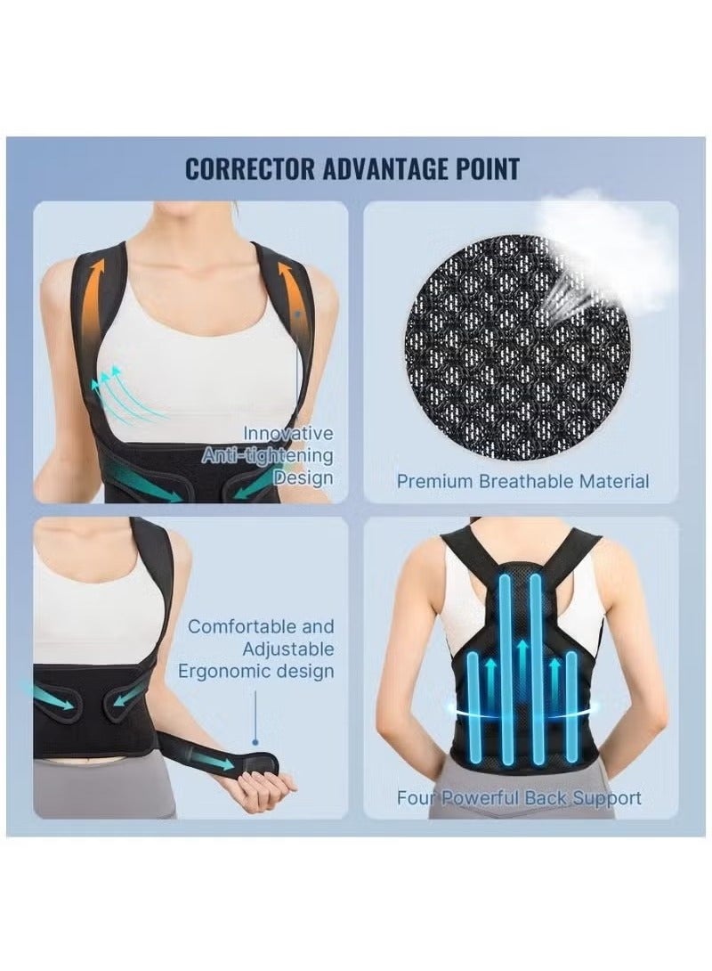 Bukela Back Brace and Posture Corrector for Unisex Back Straightener Scoliosis and Hunchback Correction Back Pain Spine Corrector Support Adjustable Posture Trainer  - Image 5