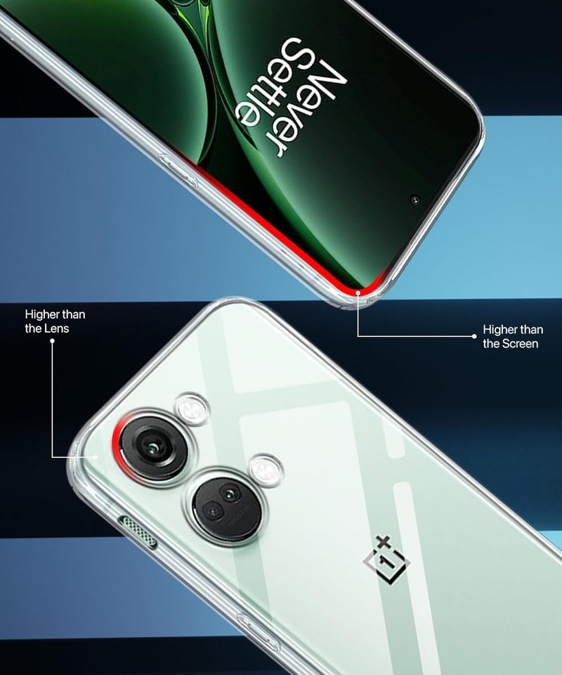 Nishtech for OnePlus Nord 3 5G (2024) Premium Transparent Hybrid Soft Slim Dust Proof Back Case Cover with Camera Protection - Image 3