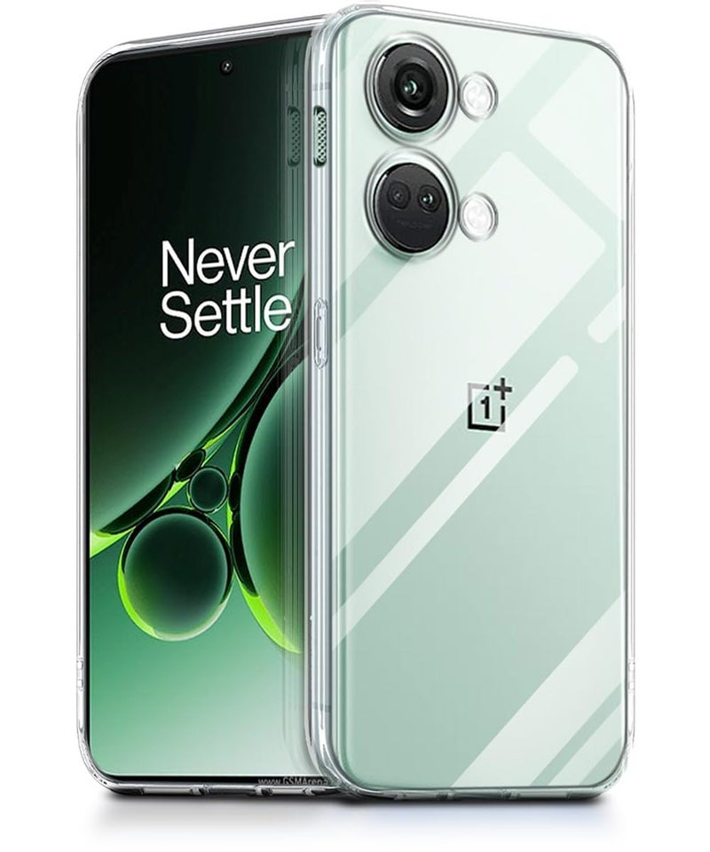 Nishtech for OnePlus Nord 3 5G (2024) Premium Transparent Hybrid Soft Slim Dust Proof Back Case Cover with Camera Protection - Image 1