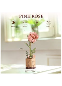 Rowood DIY Wooden Flower Pink Rose TW041 Premium 3D Puzzle Building Kits for Adults & Teens - Decorative Home Décor, Ramadan & Holiday Gift (Eid and Birthday) for Puzzle Enthusiasts, Stress Relief STEM Project - pzsku/Z788ECFE15FFF68E34647Z/45/_/1739263632/2c3cffe5-0e8c-461c-9f2c-3ae832c06e5e