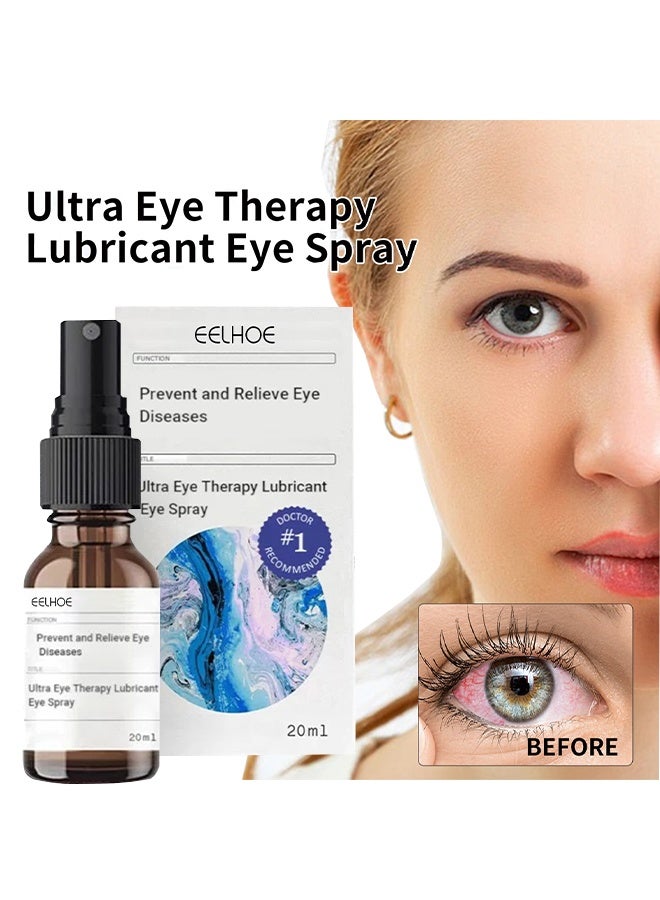 EELHOE Ultra Eye Therapy Lubricant Eye Spray, Prevent And Relieve Eye Diseases, Eye Care Lubricating Spray Relieve Eye Fatigue Dry Eyes Eye Care Spray Provide Soothing Relief For Tired, Dry, And Irritated Eyes 20ml - Image 1