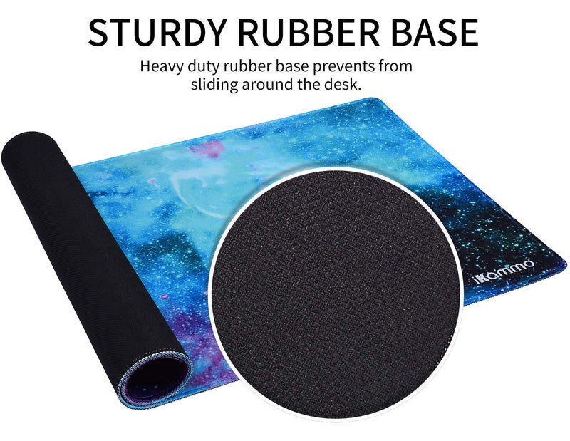 iKammo Large Galaxy Desk Mat Mouse Pad Big DeskPad Desk Cover Extended Cute Computer Mouse Pad XXL Big Office Desk Mouse Mat/Pad with Waterproof Surface-Optimized Gaming Surface (XXL-038, Blue Galaxy) - Image 3