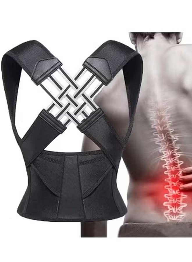 Back Brace and Posture Corrector Back Straightener Belt Back Support Helps Hunchback Correction and Relieve Shoulder Neck Back Pain(L) - Image 1