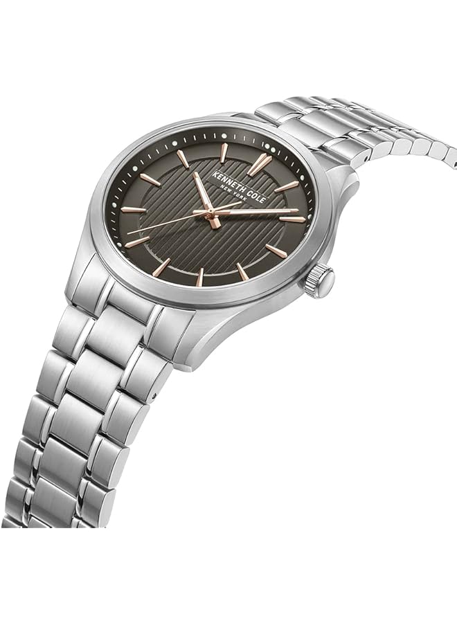 Kenneth Cole New York Watch For Men With Silver Stainless Steel Bracelet 3 Atm Kcwgg2234503 - Image 2