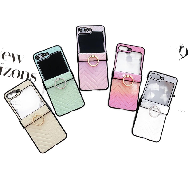 غطاء واقي | ملمس جلد حماية من السقوط | مقاوم للصدمات لـ Samsung Galaxy Z Flip 4 | أبيض - Image 2