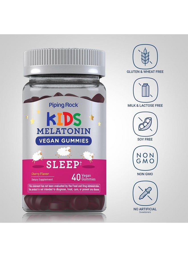 Piping Rock Piping Rock Kids Melatonin Gummy 1mg | 40 Gummies | Cherry Flavor | Vegan, Non-GMO, Gluten Free Supplement  - Image 3