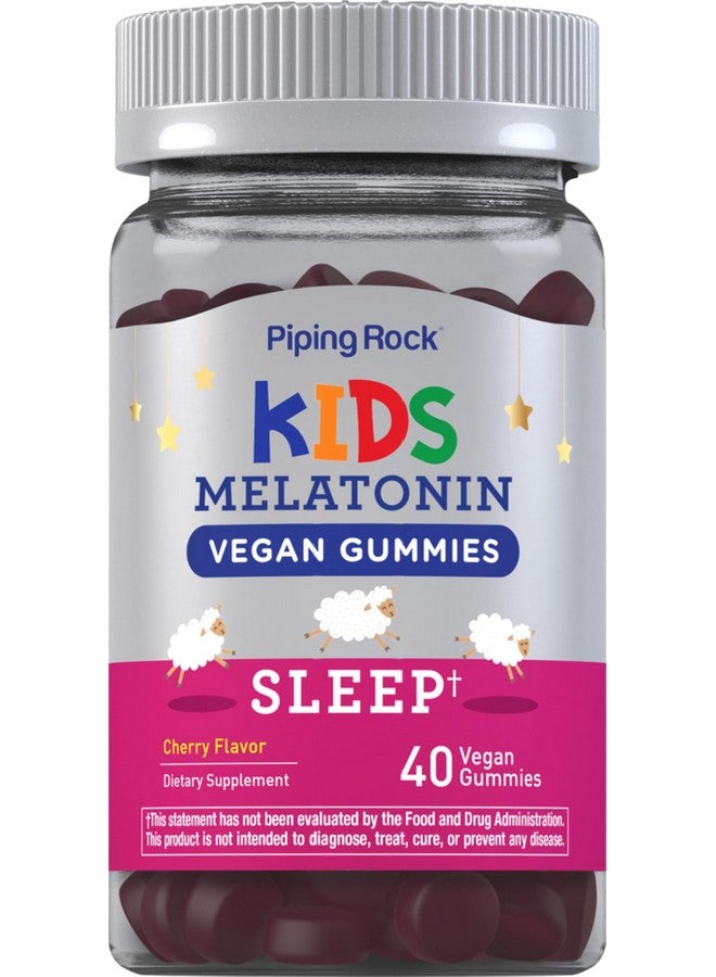 Piping Rock Piping Rock Kids Melatonin Gummy 1mg | 40 Gummies | Cherry Flavor | Vegan, Non-GMO, Gluten Free Supplement  - Image 1