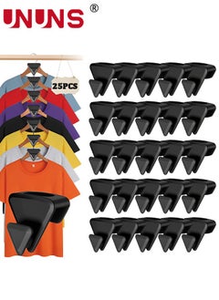 UNUNS Space-Saving Clothes Hanger Hooks,25PCS Heavy Duty Cascading Clothes Hanger Hooks,Hangers To Create Up To 5X More Closet Space For Clothes  - Image 1