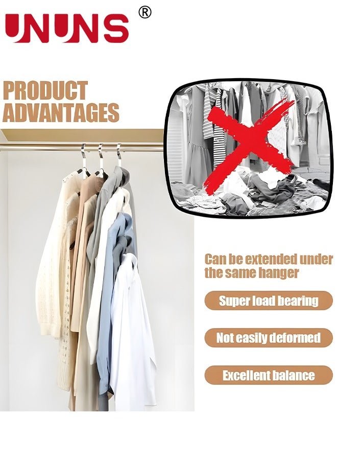 UNUNS - Space-Saving Clothes Hanger Hooks,25PCS Heavy Duty Cascading Clothes Hanger Hooks,Hangers To Create Up To 5X More Closet Space For Clothes - Image 1