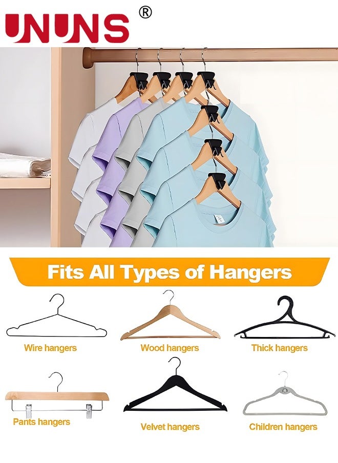 UNUNS - Space-Saving Clothes Hanger Hooks,25PCS Heavy Duty Cascading Clothes Hanger Hooks,Hangers To Create Up To 5X More Closet Space For Clothes - Image 1