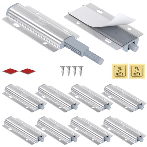 Jiayi Push to Open Cabinet Latches Hardware Magnetic Push Latch Jiayi 10 Pack Door Latch Heavy Duty Touch Latches Kitchen Door Push Release Latch for Drawer Closure Push Catch Press Out Catches - Image 1