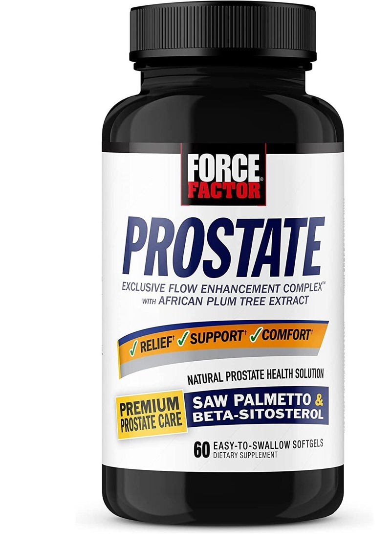 Force Factor Prostate Saw Palmetto and Beta Sitosterol Supplement for Men 60 Softgels - Image 1