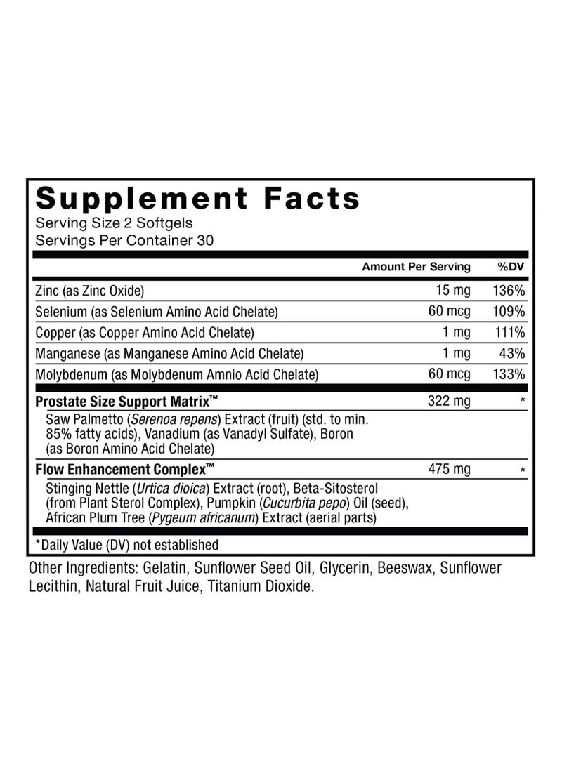 Force Factor Prostate Saw Palmetto and Beta Sitosterol Supplement for Men 60 Softgels - Image 2
