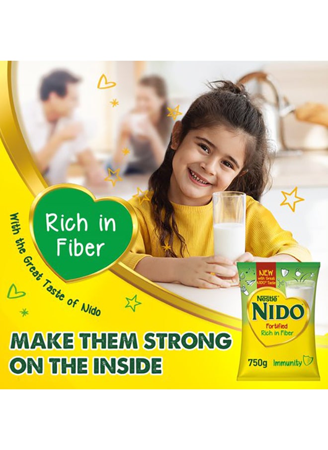 Nido Fortified Powder Milk Rich in Fiber Pouch 750g  - Image 5