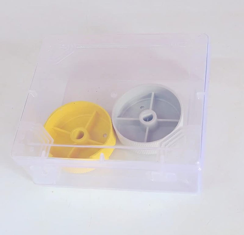 Generic 2 Pcs Mixer Grinder Speed Control Knob (Gray & Yellow, Plastic, Round, 4.5 x 1.5cm, 6mm D Model Hole) - Image 4