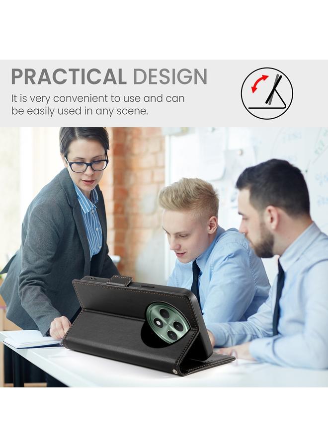 erorex Case For OPPO Reno12 F 4G / 5G / F27 India Side Buckle Magnetic Frosted Leather Phone Case - Image 5