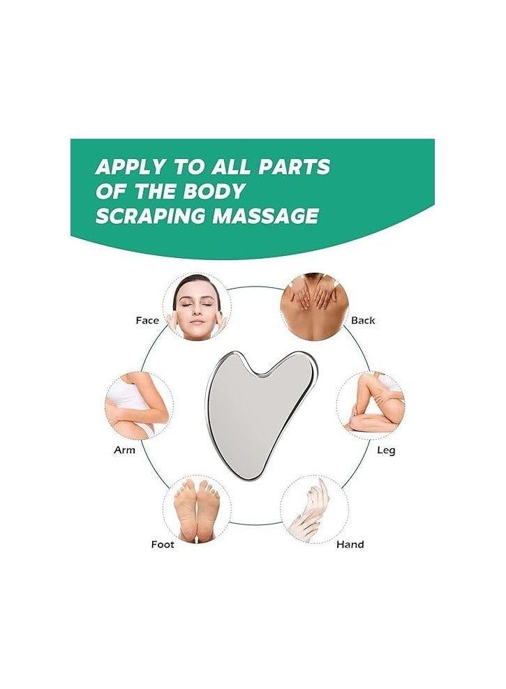 Shein Stainless Steel Gua Sha Stone for Face and Body Massage - Image 5