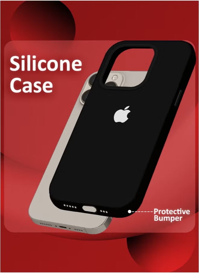 شيزي غطاء حماية كامل الجسم من السيليكون السائل لهاتف iPhone 16 Pro Max، مضاد للخدش، بطانة ناعمة من الألياف الدقيقة، لهاتف iPhone 16 Pro Max مقاس 6.9 بوصة - Image 4