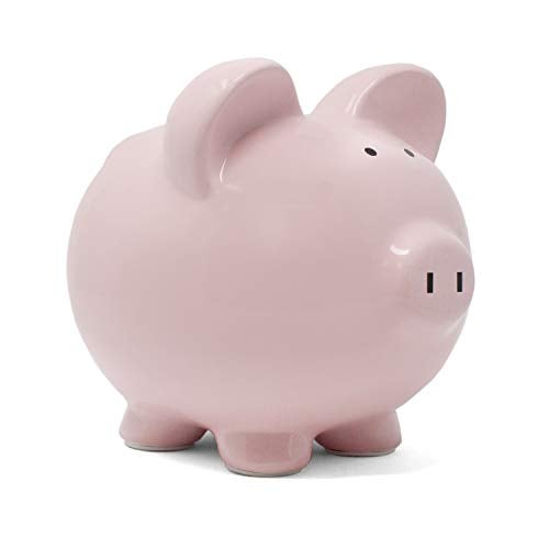Child to Cherish Ceramic Piggy Bank, Pink - Image 1