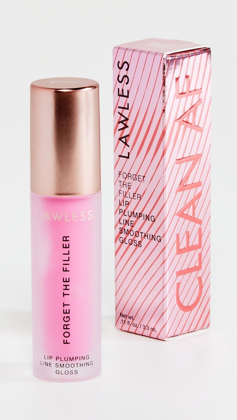 Lawless Forget the Filler Lip Plumping Line Smoothing Gloss - Daisy Pink - Premium Volumizing Lip Gloss with Natural Ingredients Designed to Plump, Firm, and Hydrate Lips 0.11 oz - Image 4