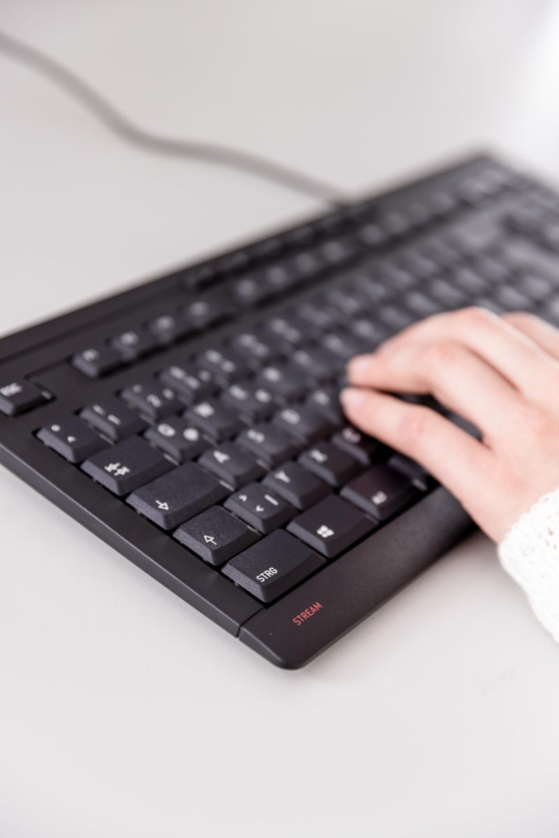 Cherry Stream Keyboard TKL Wired USB Keyboard TenKeyLess Compact Version Without Number Pad. Super Silent Keystroke. Ideal for Office and Industrial Use. White - Image 2